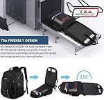 Extra Large Travel Laptop Backpack for Men 55L,Water Resistant 18.4 inch Big Business Laptop Bookbags with USB Charging Port,TSA Friendly Anti Theft Computer Bag for Work College School,Black