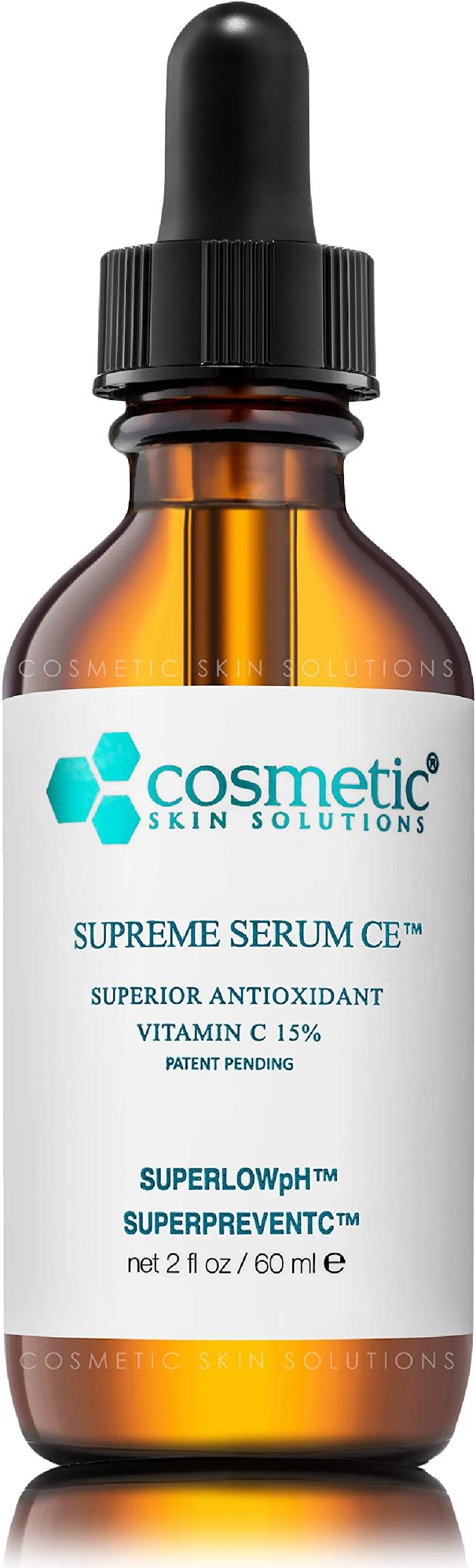 #1 BEST Supreme Serum CE – Superior Antioxidant Vitamin C, Patent Pending SUPERPREVENTC & SUPERLOWpH technology, Pro Size 2 oz / 60 ml