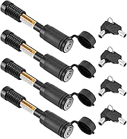 METOWARE 4-Pack Trailer Hitch Locks: 5/8" x 3-1/2" Keyed Alike Receiver Pins for Class III/IV 2" & 2-1/2" Hitches, Anti-Rattle, Heavy Duty