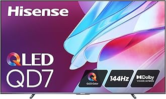 Hisense 100-Inch Class QD7 Series QLED 4K UHD Google Smart TV (100QD7N, 2024 Model) - QLED, Native 144Hz, Motion Rate 240, Direct Full Array, Game Mode Pro, Alexa Compatibility