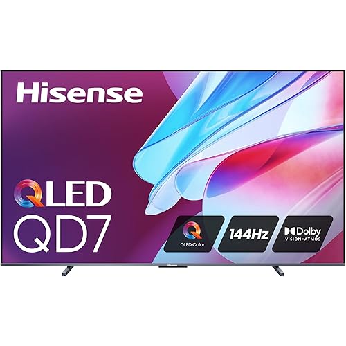 Hisense 100-Inch Class QD7 Series QLED 4K UHD Google Smart TV (100QD7N, 2024 Model) - QLED, Native 144Hz, Motion Rate 240, Direct Full Array, Game Mode Pro, Alexa Compatibility