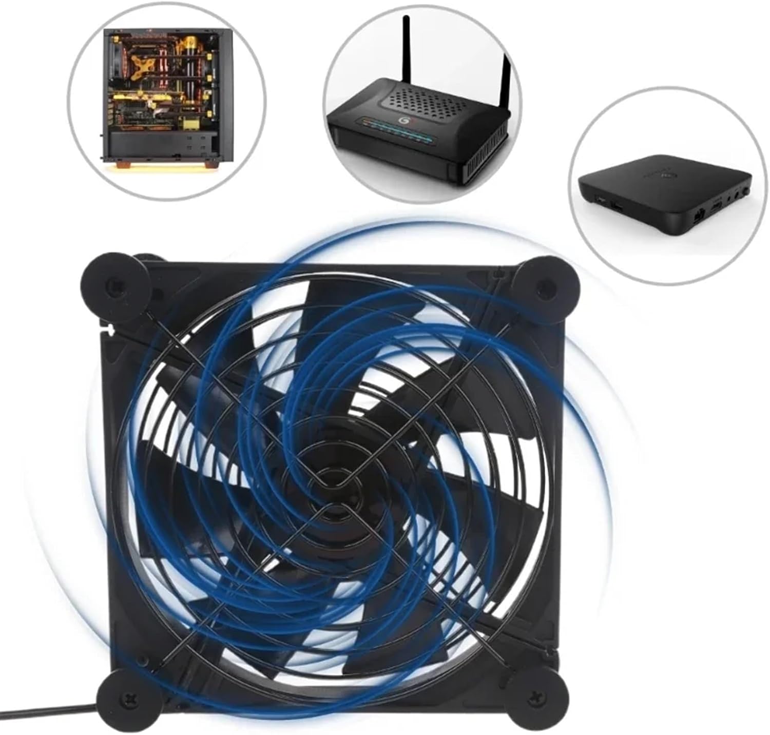 5V USB Powered Fan Cooling for Router Modem Box Router Cooling Case Fan for Cooling Various Electronics Device(8025)