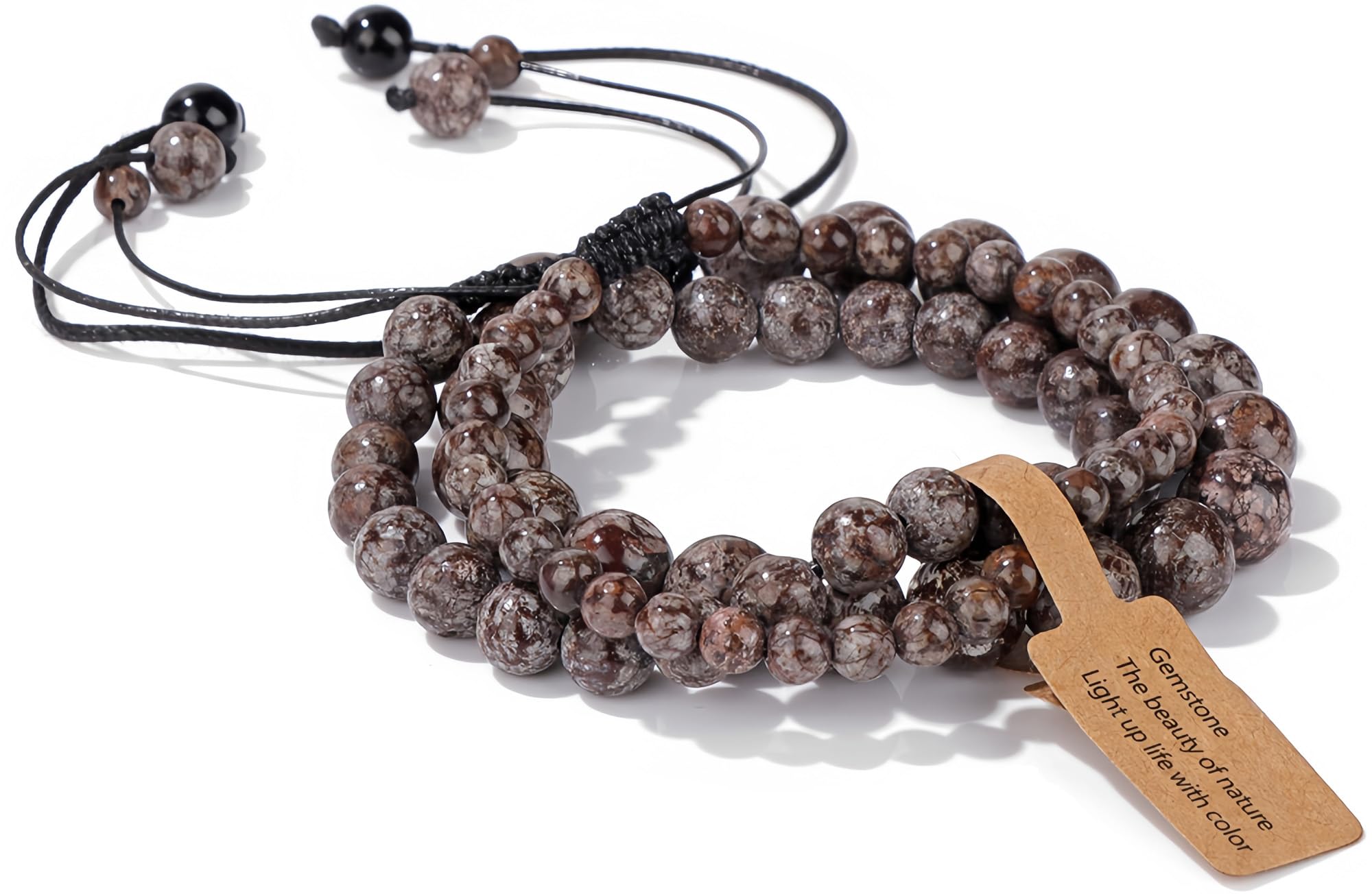 WEIZAIJY Perlenarmband für Damen, Naturstein Heilsteine Armband mit Edelsteinen, Elegantes Chakra Armband zur Energiebalance, Handgefertigter Schmuck Geschenk für Frauen Männer