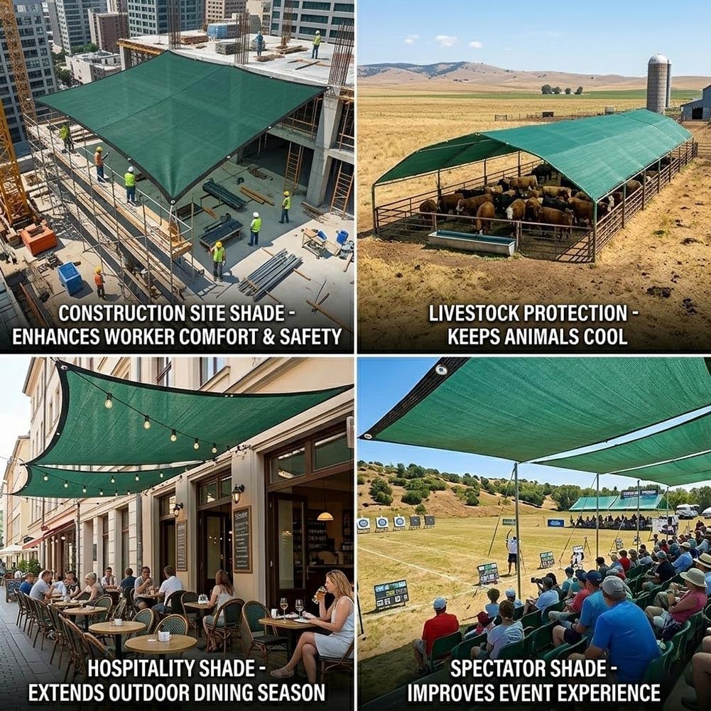 Sunblock Shade Cloth, Sun Shade Net with Grommets,90% Shading Net, Shade Netting for Garden,3' 10' 28'Sun Shade Sail, Balcony Fence Privacy Screen,Greenhouse Cover,Mesh Tarp,Canopy(30x40ft)