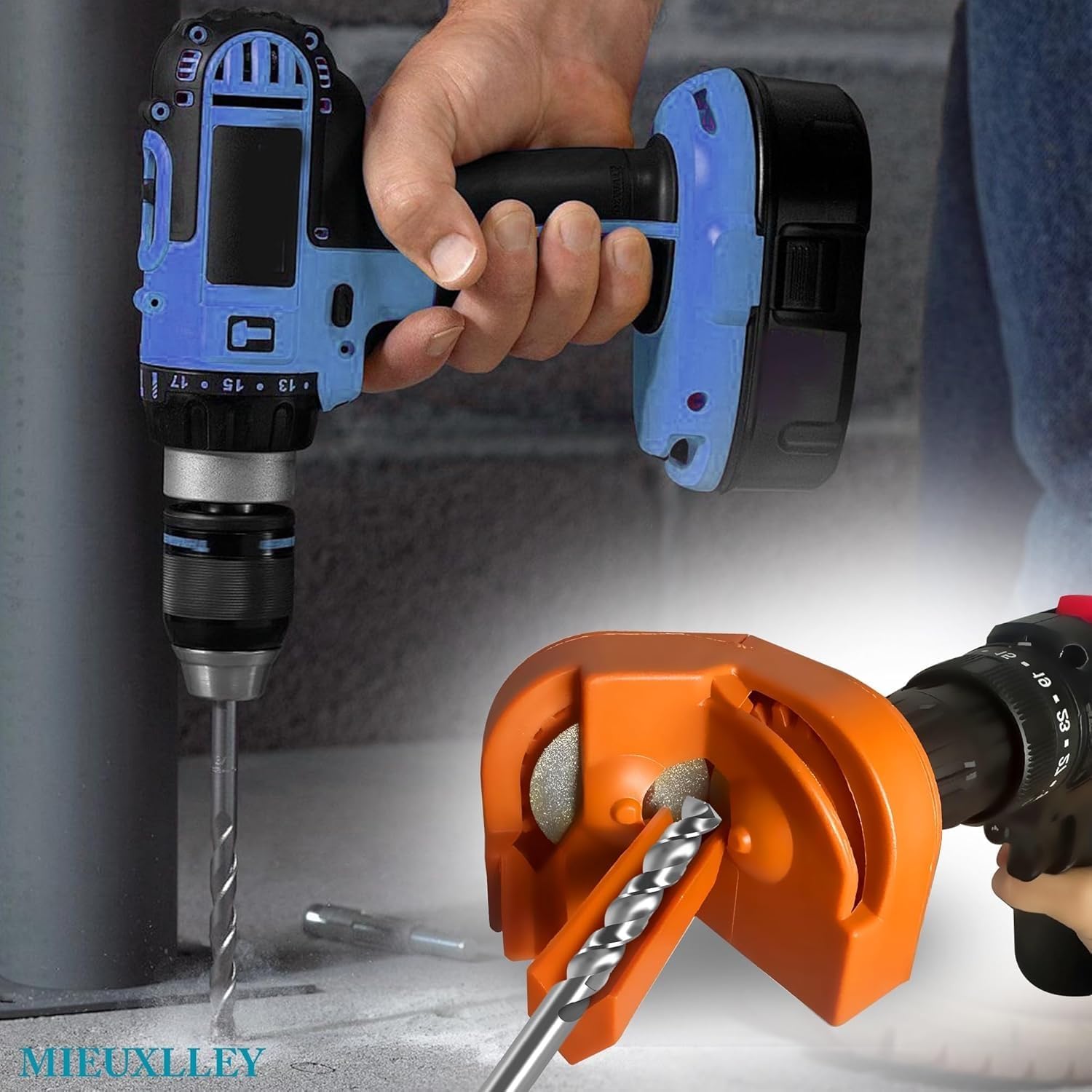 Multifunction Drill Bit Sharpener, Drill Bit Sharpeners EffortlessGrinding, Electric Portable Drill DitGrinding Machine Compatible Withall Types of Drill Bits(B)