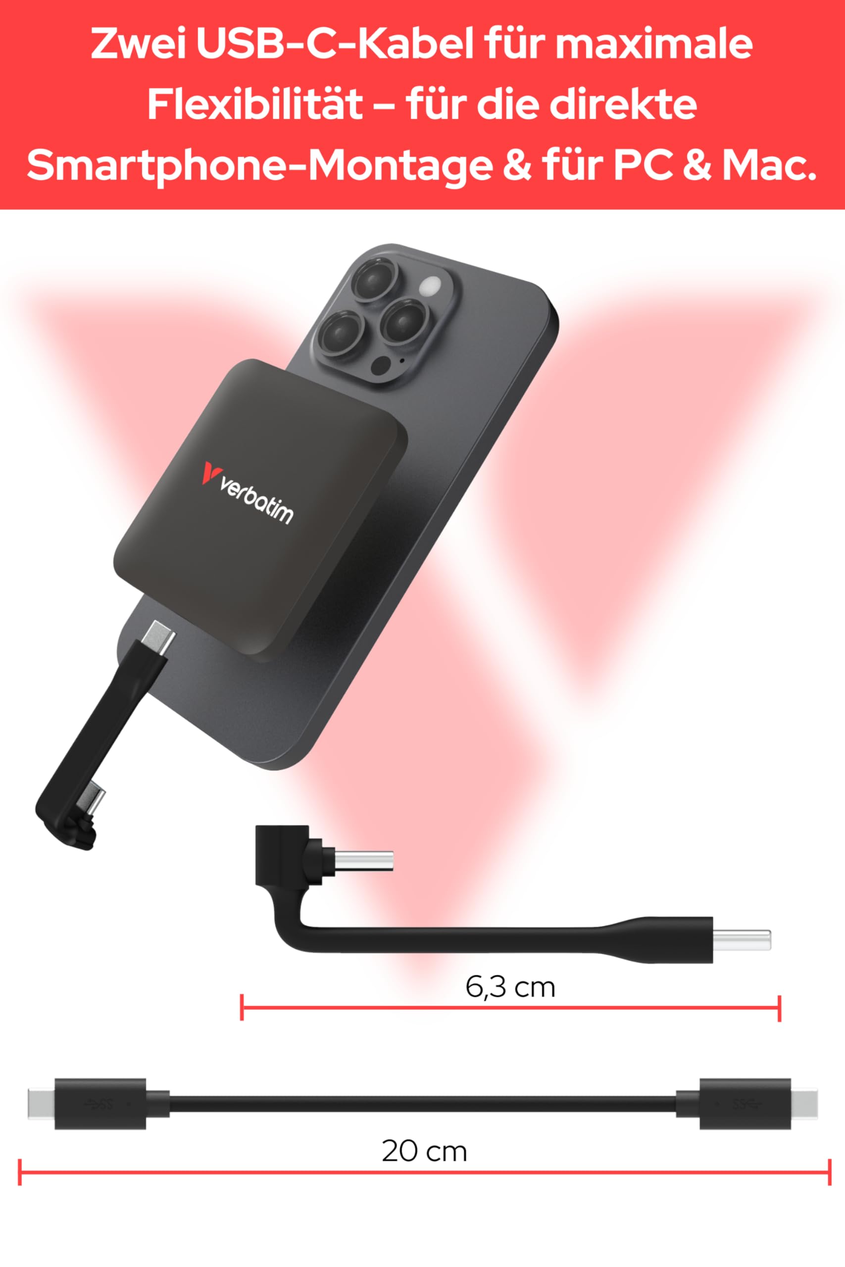 Verbatim Snapback 512 GB Mokka metallic externe SSD