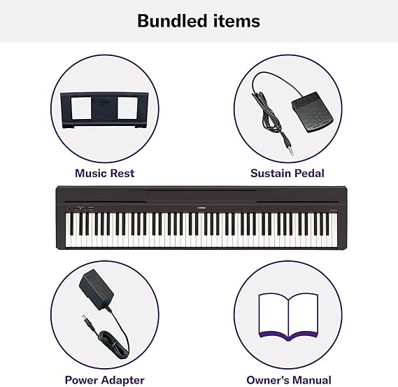 YAMAHA P71 88-Key Weighted Action Digital Piano with Sustain Pedal and Power Supply (Amazon-Exclusive)