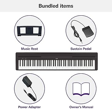 YAMAHA P71 88-Key Weighted Action Digital Piano with Sustain Pedal and Power Supply (Amazon-Exclusive)