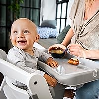 Vista 7 de hauck Alpha Bandeja de mesa antideslizante extraíble para silla alta con profundidad ajustable, compatible con crecimiento de madera Alpha+ y Beta+