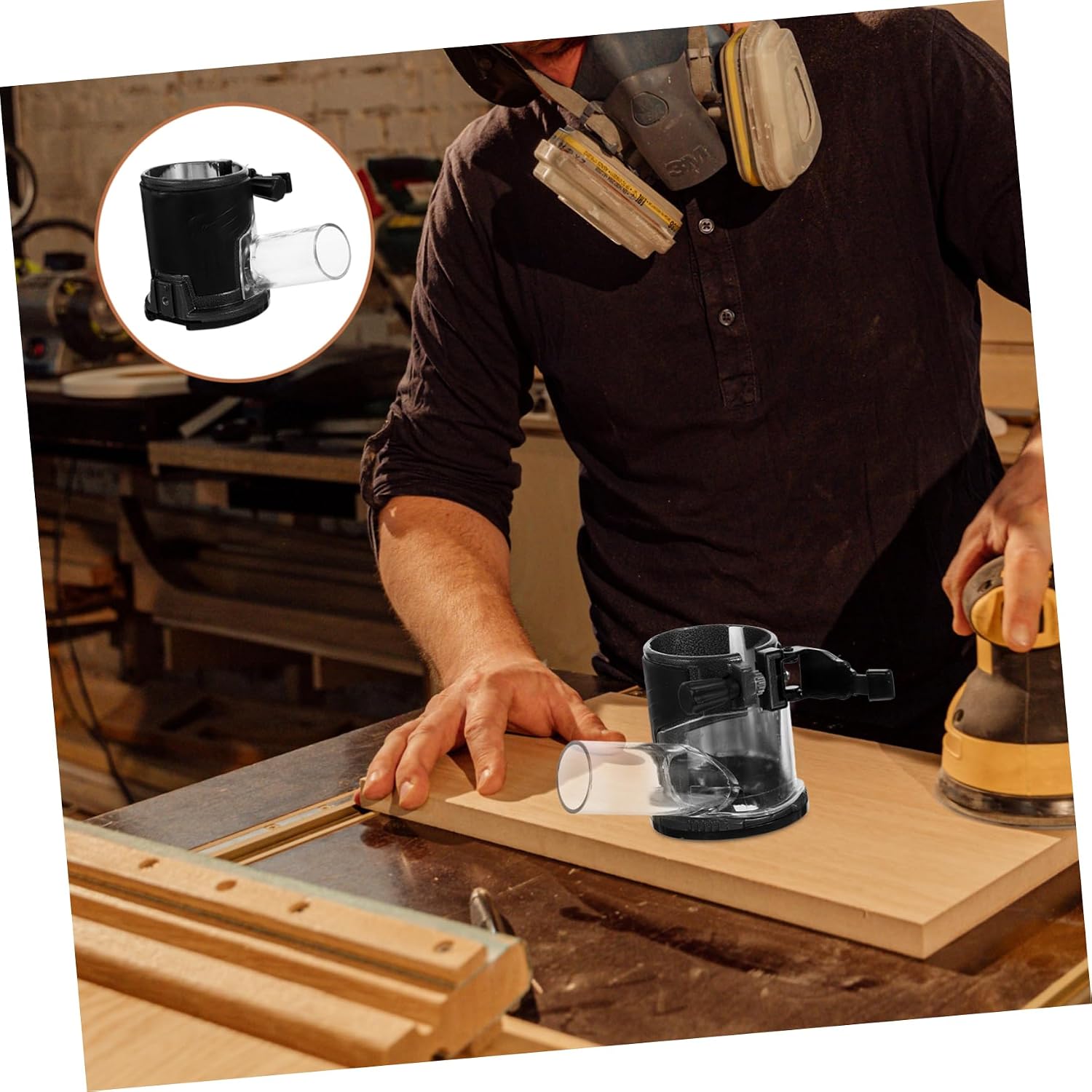 Homoyoyo Router Protector Base for Woodworking Trimmer Adjustable Shield Compatible Power Tools for Precision Cutting and Trimming