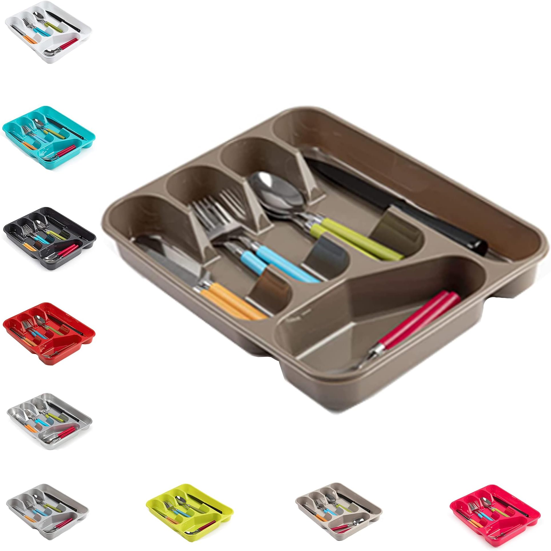 Wham Plastic Kitchen Cutlery Tray Organiser Rack Holder Drawer Insert