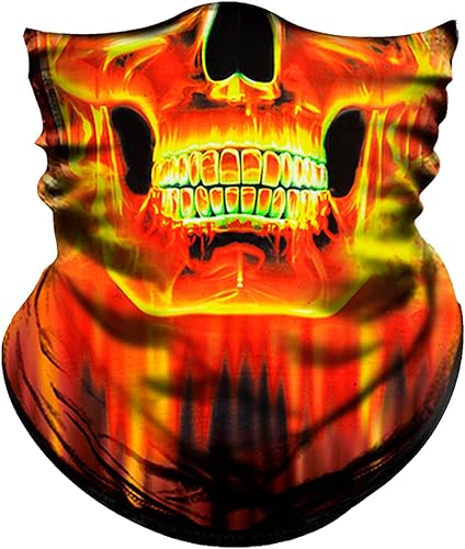 Miniatura 210 de Obacle - Media máscara de calavera, para protección contra el viento, el sol, sin costuras, 3D, para hombres, mujeres, duradera, delgada, Hombres