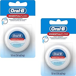 Essential Floss, Waxed, Unflavored, 54 Yards (50 meters) - Pack of 2