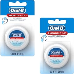 Oral-B Essential Floss Waxed Unflavored 54 Yards 50 meters - Pack of 2