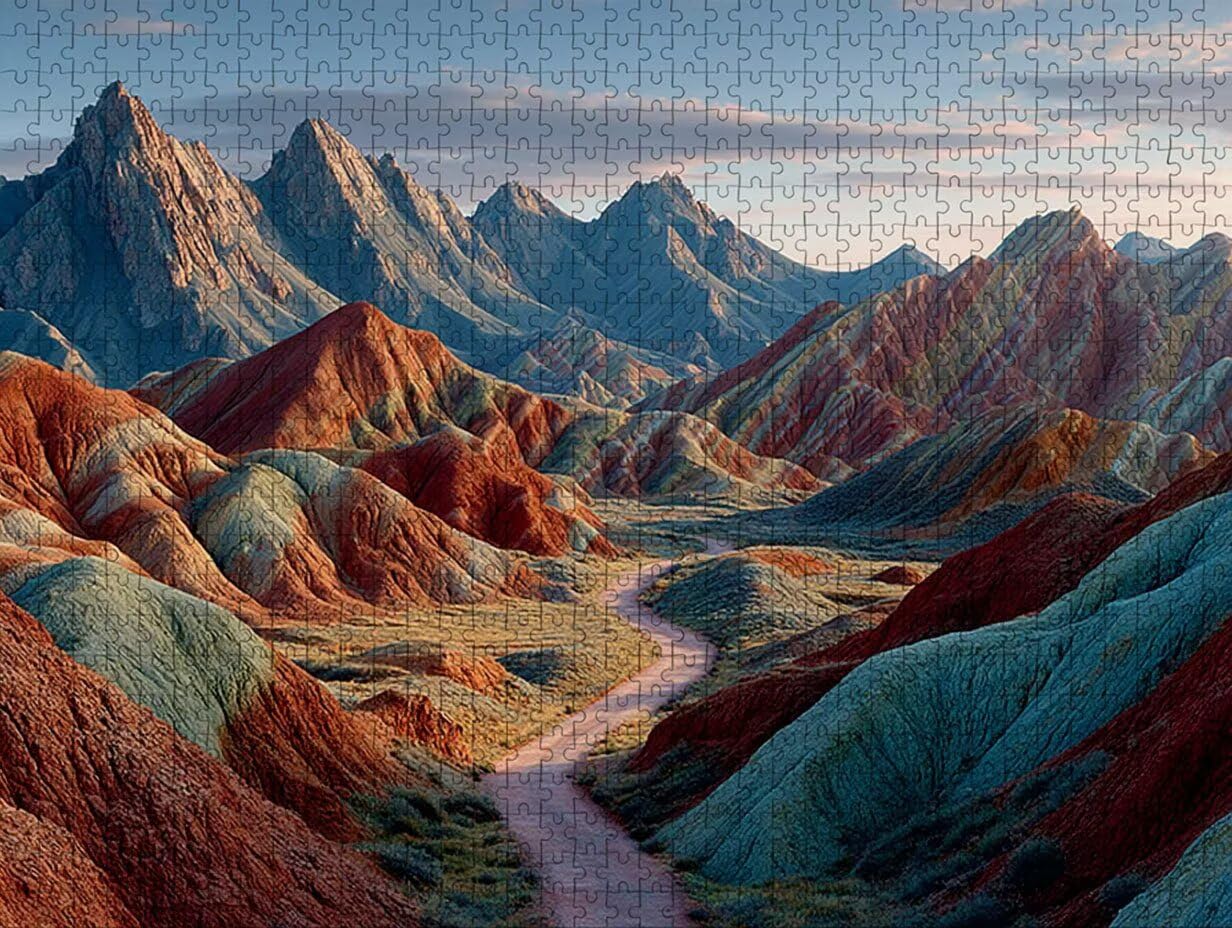 Puzzle Arte con Scatola Montagna, Paesaggio Puzzle Legno 6000 Pezzi Adulti 179x105cm, Attività di Intrattenimento ad Alta Difficoltà, DIY Classici Gioco, Jigsaw Per Tutta La Famiglia, Regalo, B-8362