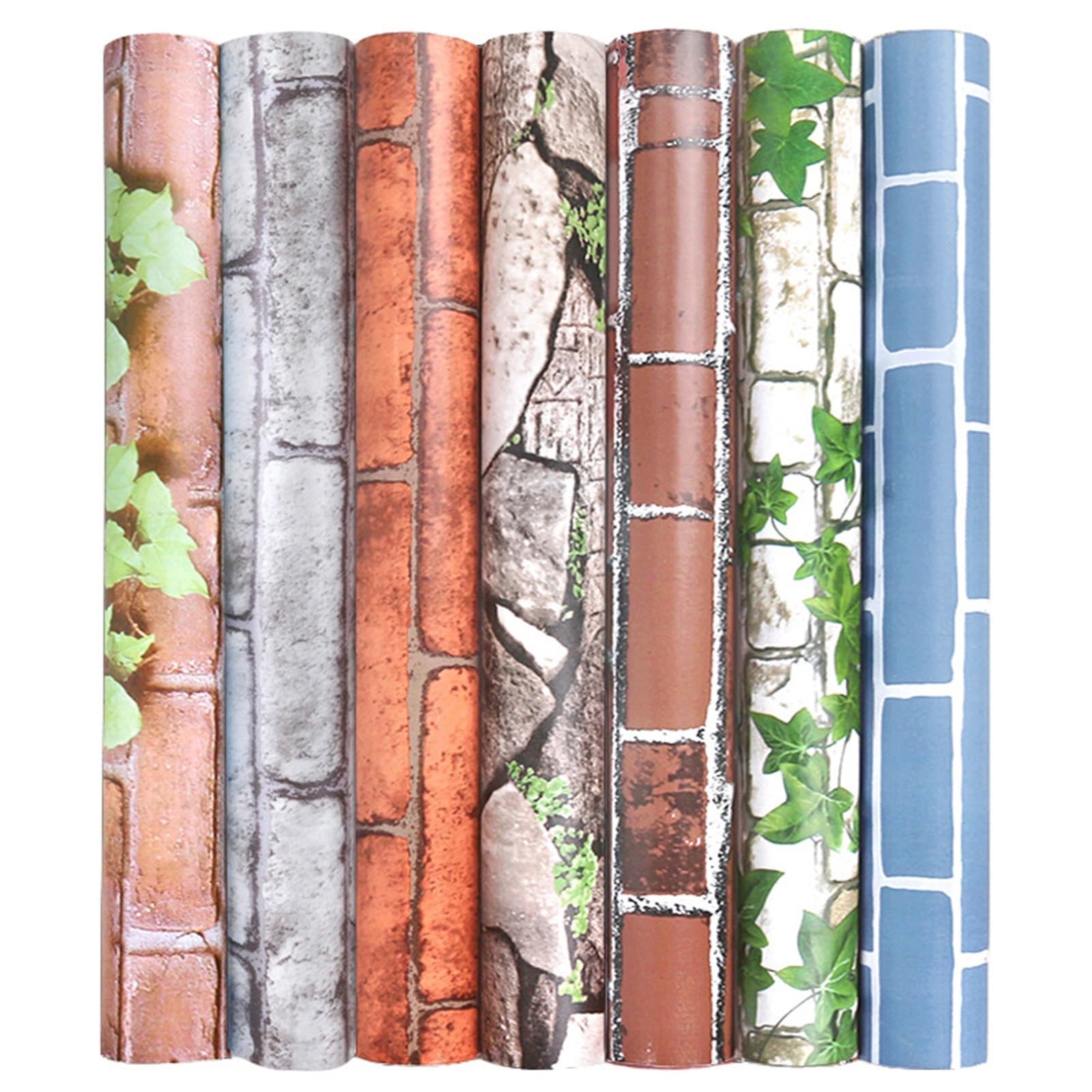 Papier peint brique 3D pour habiller le mur de fond de votre salon ou chambre