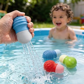 3Pack Bath Toys for Toddlers 1-6-Sensory Squeezing Toys for Childrens bathtubs and Swimming Pools-Toddler Water Toys