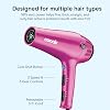 Secadora de Pelo Conair con Difusor y Concentrador, 1875W, Rosa | Secadora con tecnología iónica de turmalina, 3 ajustes de calor y 2 opciones de velocidad para peinar eficientemente todo tipo de cabello, Set de 3 Piezas 7