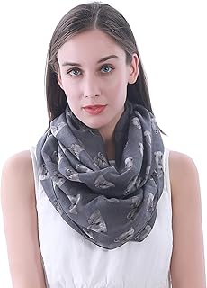 Lina & Lily Sciarpa ad Anello con stampa Cani Shih Tzu