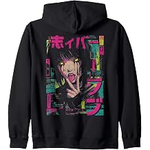 Japanese Streetwear Anime Horror Gothic Cyberpunk Y2K Anime Zip Hoodie