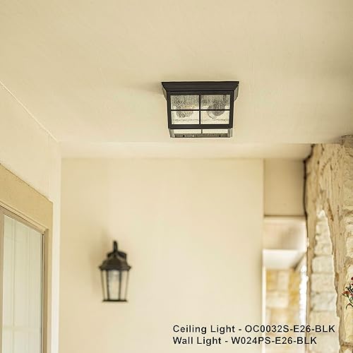 Miniatura 10 de CORAMDEO Linterna LED para exteriores del atardecer al amanecer, ubicación húmeda, LED integrado que proporciona 125 W de luz de 12.5 W de potencia,