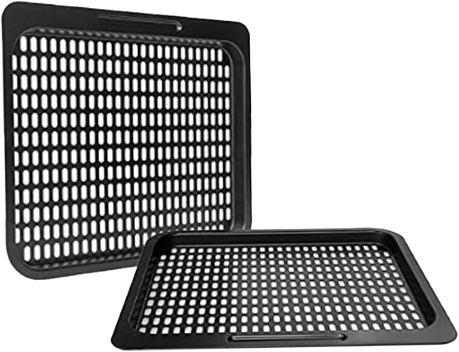 Air Fryer Tray 2PCS Carbon Steel Cooking Trays for Air Fryer Oven Mesh Baking Rack Non-stick Dishwasher Safe Removable Air Fryer Rack Air Fryer Baking Tray for Vegetable Meat Dessert Fruit