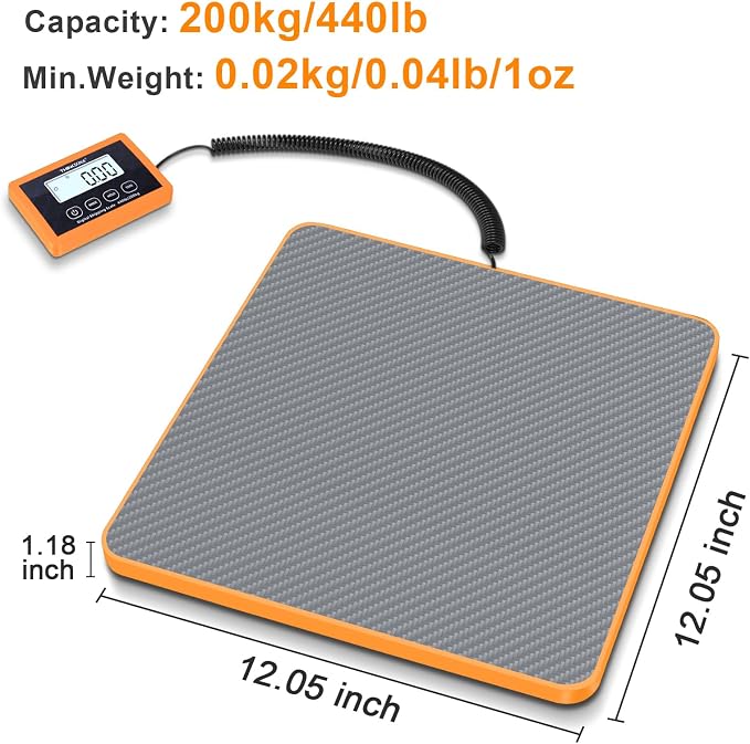 Báscula de envío digital 440 lb precisión 10g miniatura 2
