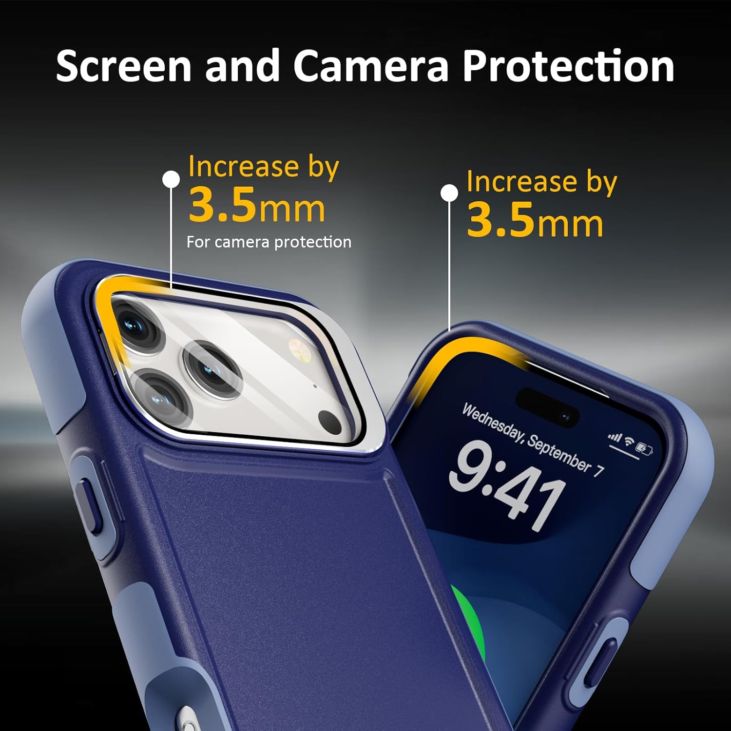 for iPhone 17 Pro Max Case with Stand,Built-in Camera Cover,Compatible with MagSafe,Heavy Duty Shockproof Protection Phone Case,Anti-Drop,Magnetic Dual Layer Protective Cover,6.9"Blue-Purple - Image 7