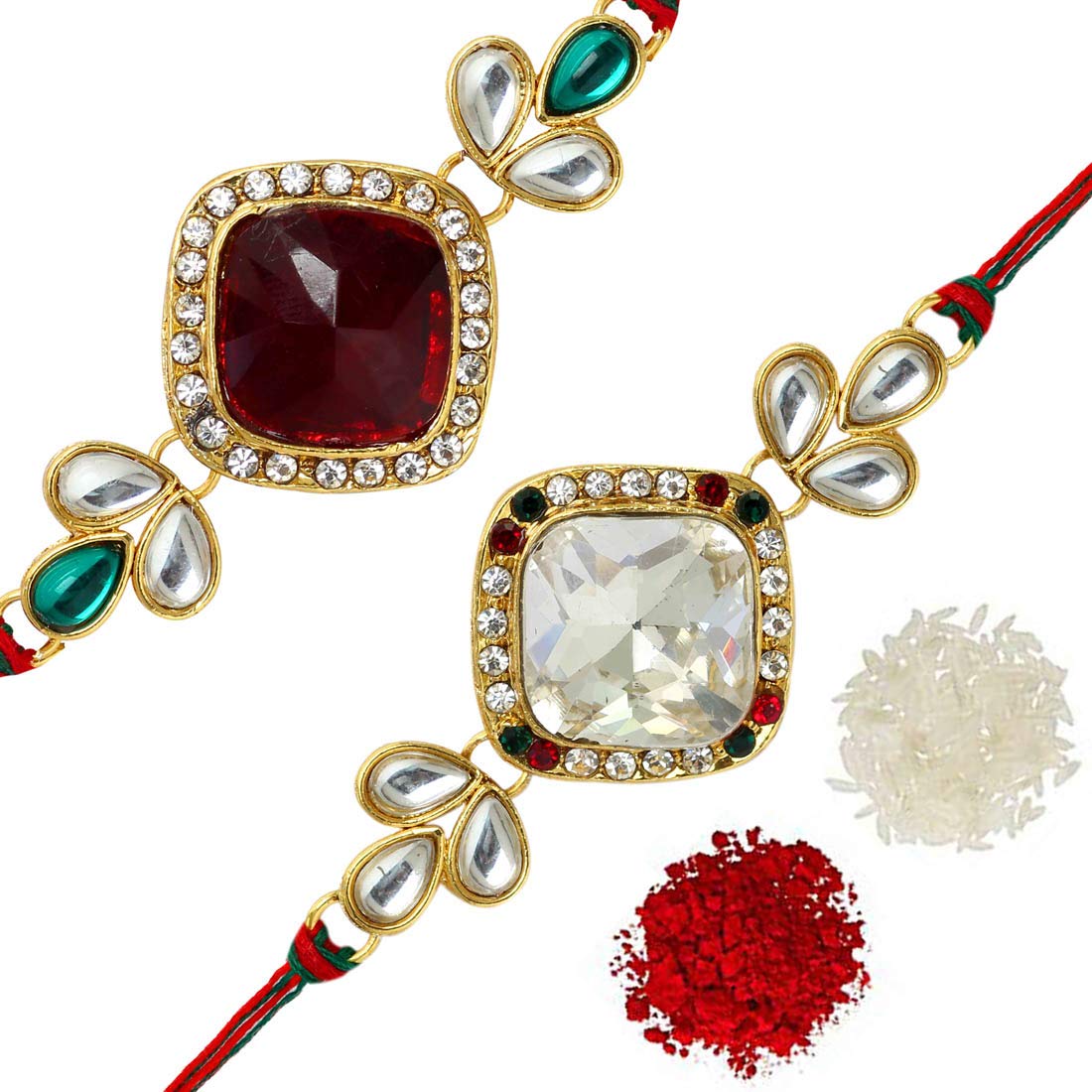 Jaipur Mart Preyans Strand Bracelet Rakhi with Roli Chawal (2 piece combo) (RKH155CMB) (B07THQ4QYC) Amazon Price History, Amazon Price Tracker