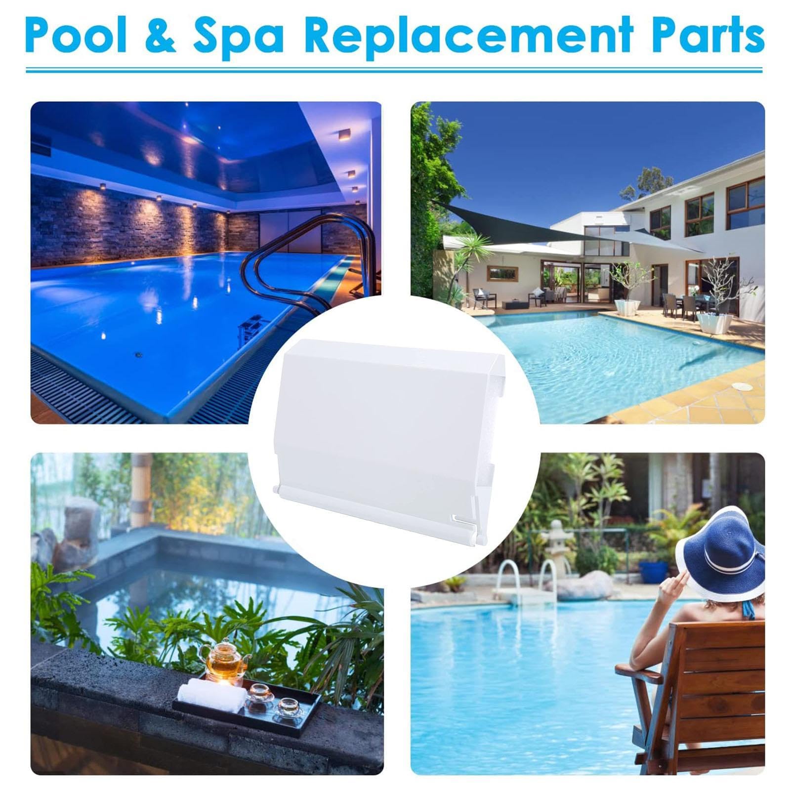 Rianpesn Trappe Skimmer Piscine Blanche - Pièce Rechange Résistante Avec Mousse Multifonction