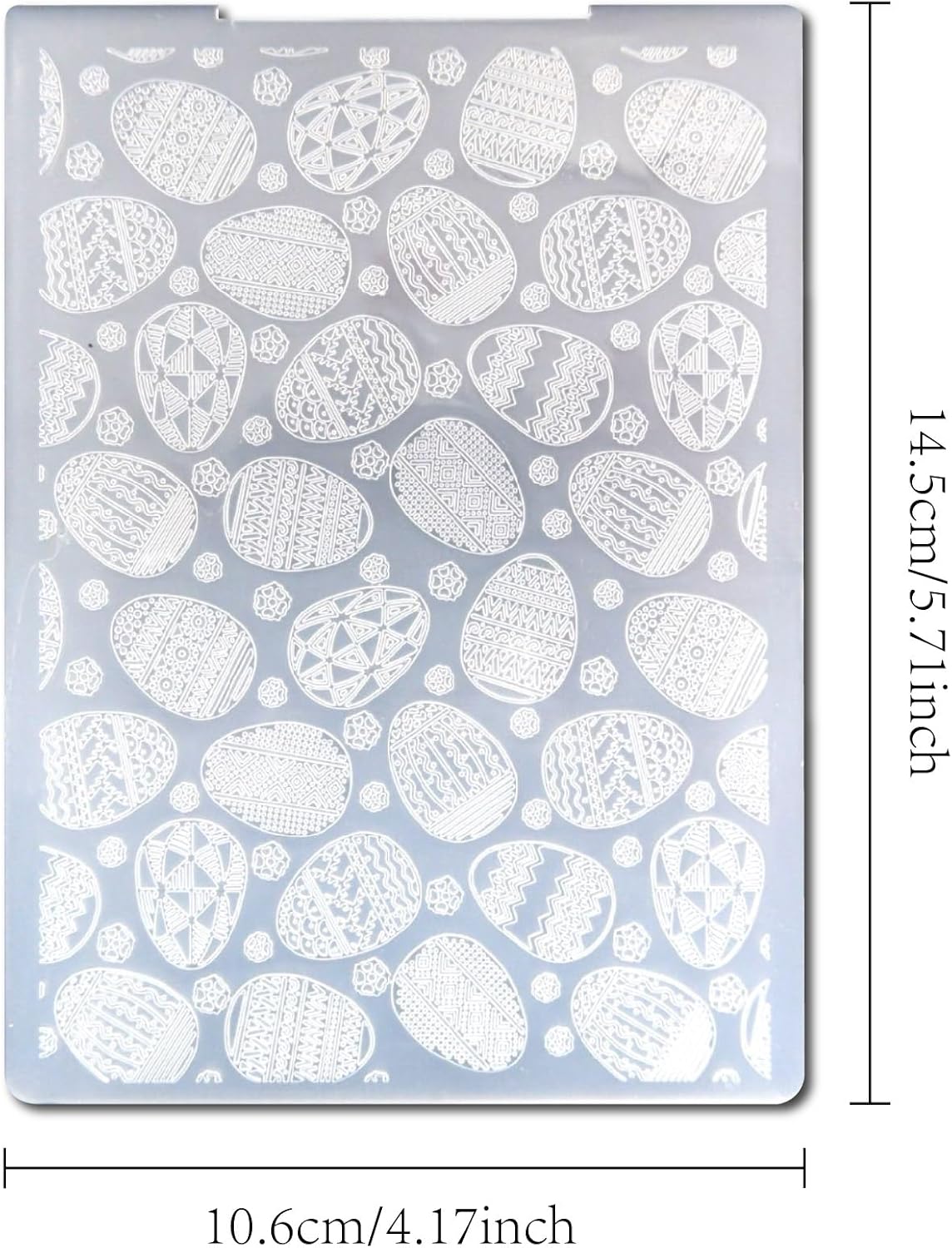 Arbuya Easter Eggs Background Plastic Embossing Folders for Card Making Spring Eggs Embossing Folder for Scrapbooking Pages Paper Crafting Clay Decoration