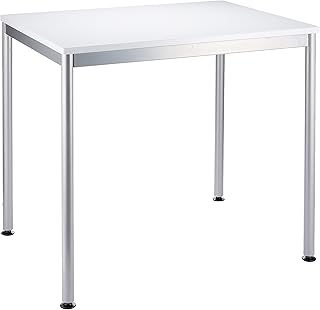 Nakabayashi HEM-8060W Table, Office Desk, 31.5 x 23.6 inches 80 x 60 cm, White