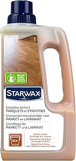 STARWAX - Glanzpflege für Parkett- und Laminatböden - Reinigt und frischt den Glanz auf - Rutschfest - Kein Nachspülen - 1 l - Bis zu 750 m²