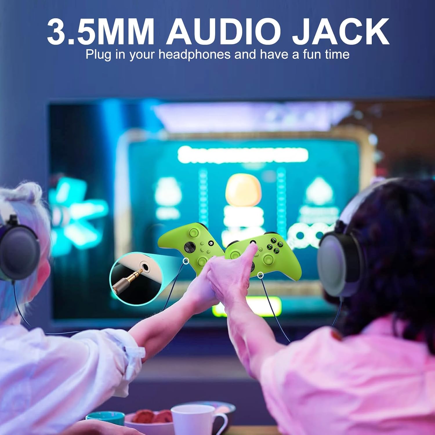 SANGDER Xbox One Controller，2.4GHZ Wireless Xbox Controller Compatible with Xbox One/S/X/Series X/S/PC，Wireless Xbox Controller with 3.5mm Audio Headphone Jack,Yellow