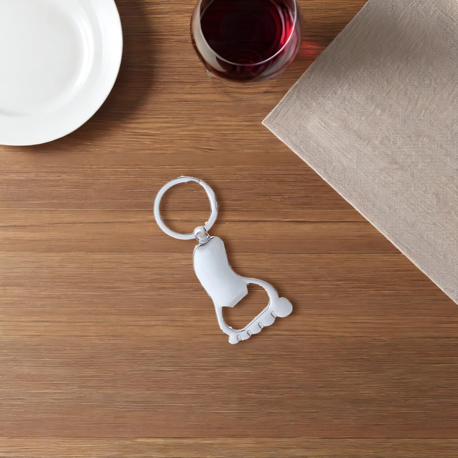 Ipetboom Abridores De Cerveza En Forma De Pie, Llaveros Resistentes y Compactos, 10 Piezas Para Uso En Cocina, Hoteles y Eventos