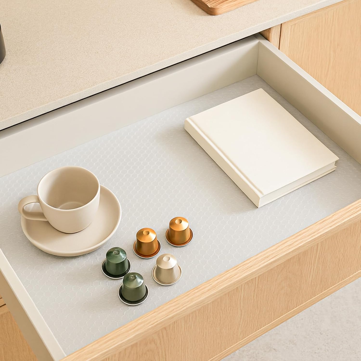 18"x197" Shelf Liner for Wire Shelving Thicken Wire Shelf Liner Transparent Pantry Shelf Liners Protector Mats Waterproof Plastic Cabinets Drawer Liner for Kitchen Drawer, Easy to Cut. - Image 7