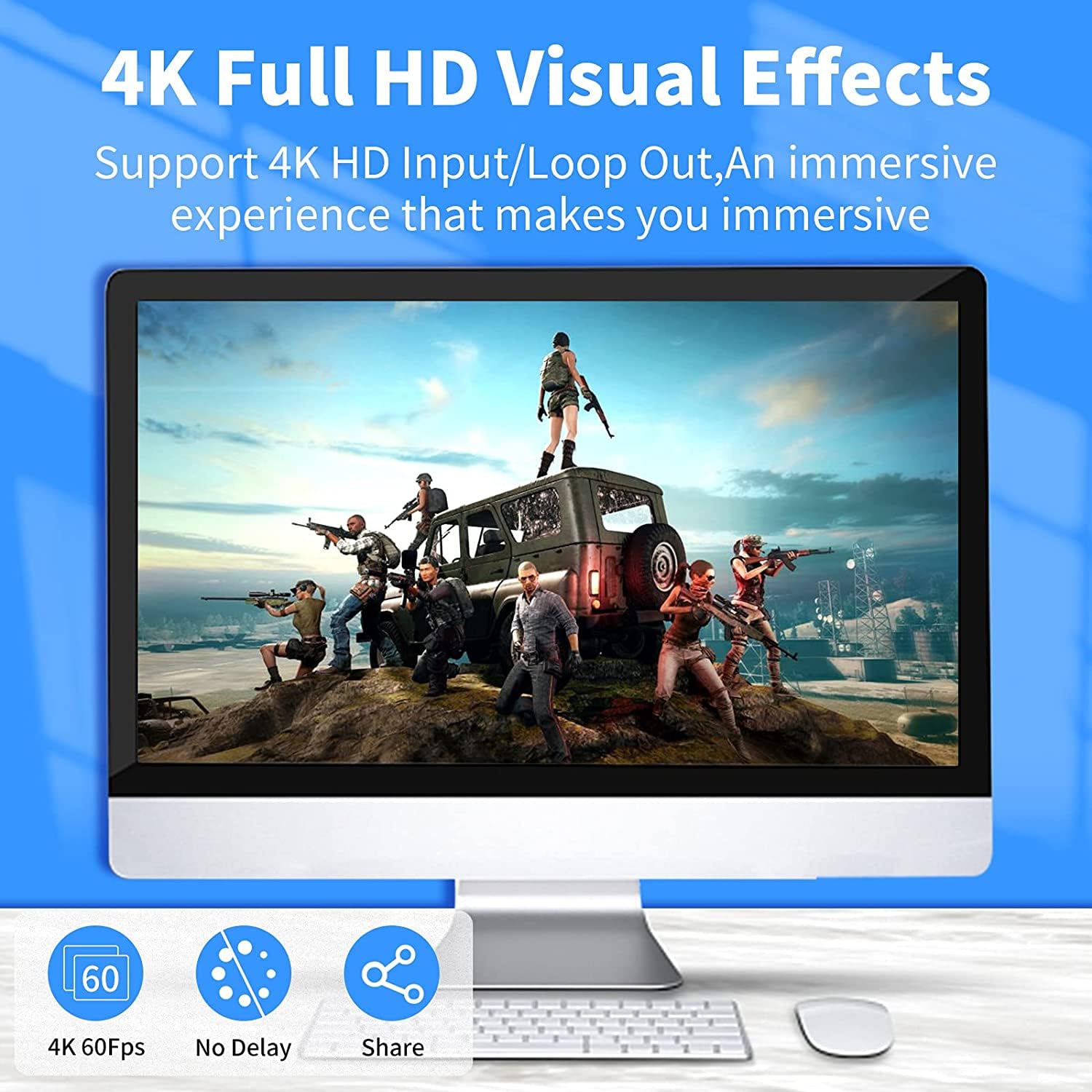 Scheda di acquisizione video 4K@60fps USB 3.0 Scheda registratore di gioco HD per lo streaming di giochi in diretta per PS4/PS5