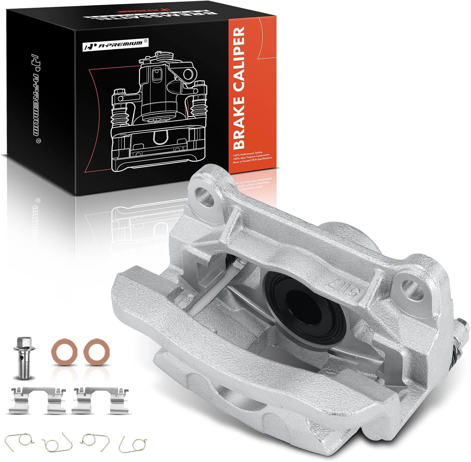 A-Premium Disc Brake Caliper Assembly with Bracket Compatible with Nissan TITAN 2017-2022 5.6L - Rear Left Driver Side