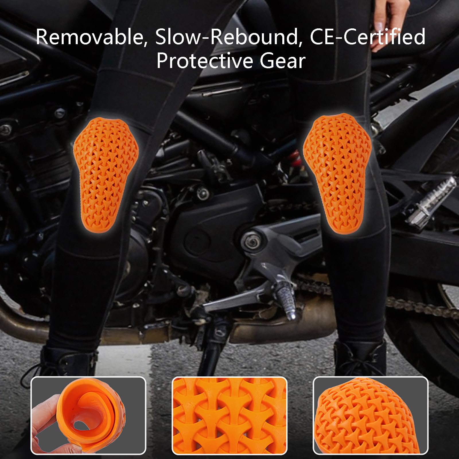 Damskie Legginsy Motocyklowe Slim Fit, Lekkie Spodnie Biker Z Wyjmowaną Ochroną I Kieszeniami Cargo Do Jazdy Miejskiej I Codziennego Użytku