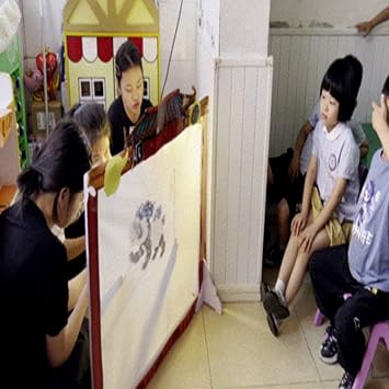 Shadow Puppets, Chinese Shadow Art Puppetry Kit with Flexible Resin, Static & Movable Animal Puppets, Educational Storytelling Theater Playset