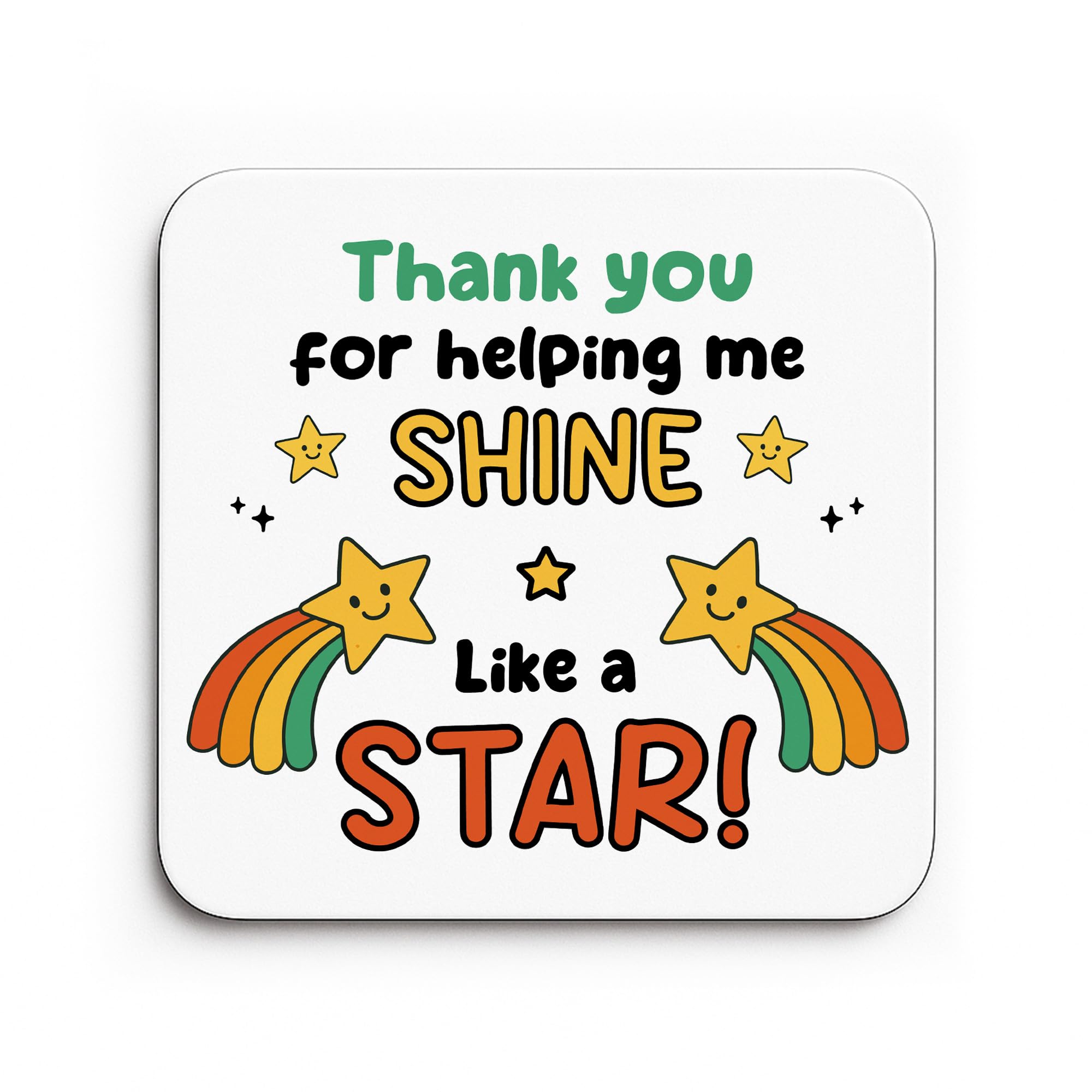 Red Ocean Teacher Keepsake Helping Me Shine Coaster Teacher Appreciation Gift Thank You Gift For For Women Men Novelty Leaving