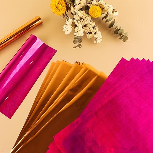 Miniatura 7 de Juego de 200 piezas con 4 hojas de papel de aluminio reactivas de tóner para estampado en caliente, 7.9 x 11.4 in por impresora láser y laminador