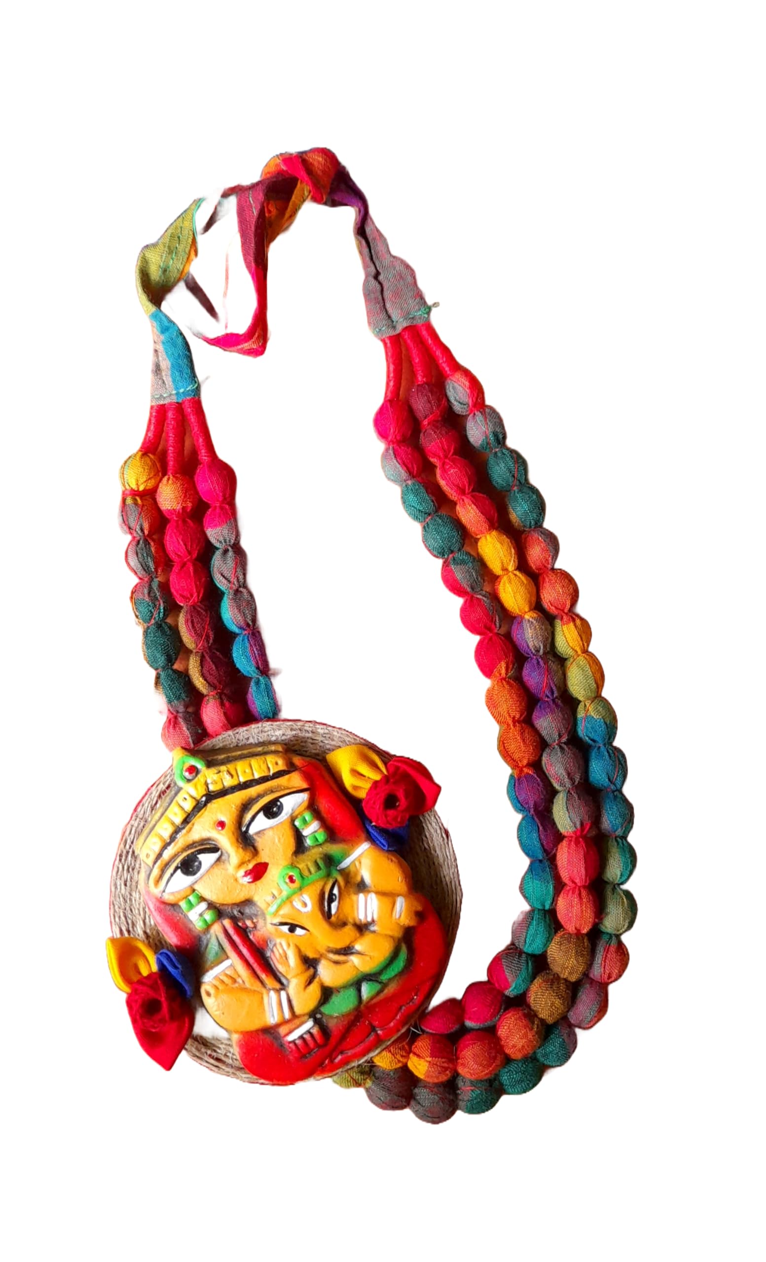 Handmade Durga Rani Necklace Set for Women, Three Layer Red Color, Embroidery with Beads, Diwali Handicraft, Gift for Girlfriend (MULTI CHECK) (B0DF6NVTC1) Amazon Price History, Amazon Price Tracker