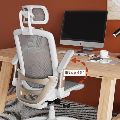 Miniatura 9 de GABRYLLY Silla de Oficina Ergonómica, Silla de Escritorio de Respaldo Alto para el Hogar con Reposacabezas, Brazos Abatibles, Bloqueo de Inclinación