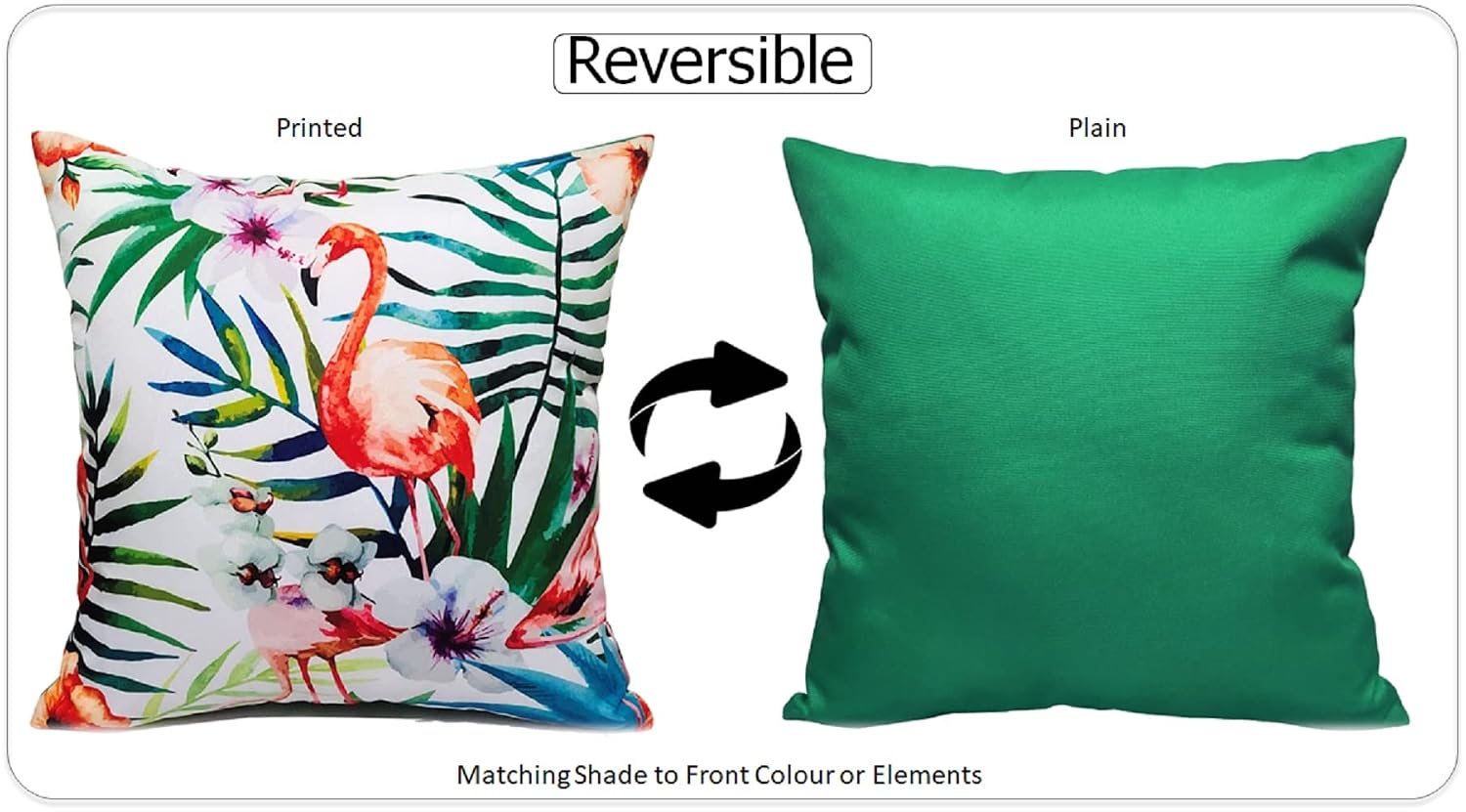 Olivia Rocco Waterproof Cushions Outdoor Indoor Hollowfibre Filled & Breathable Decorative Cushion 43 x 43 cm for Patio Garden Bench Sofa Furniture Living Room Bed Chair... - Image 3