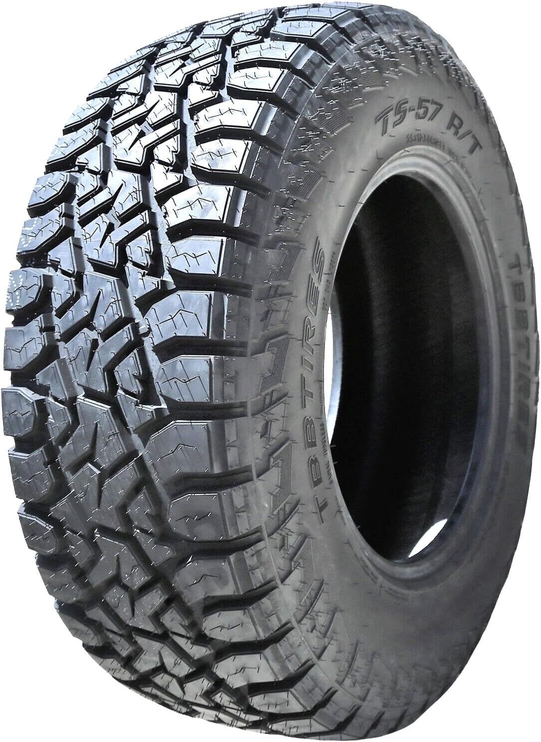 TBB TS-57 R/T All-Terrain Mud Off-Road Light Truck Radial Tire-33X12.50R17LT 33X12.50X17 33X12.50-17 120Q Load Range E 10-Ply BSW Black Side Wall