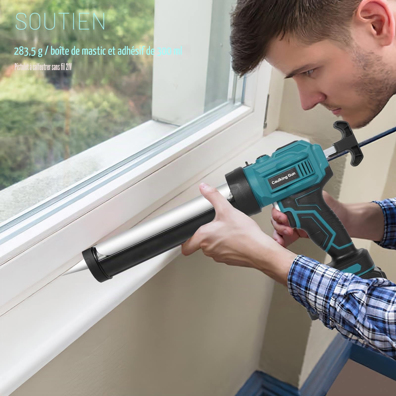 Makita 18V Pistolet Applicateur de Cartouche 300 ml 4 Vitesses Anti-goutte LED