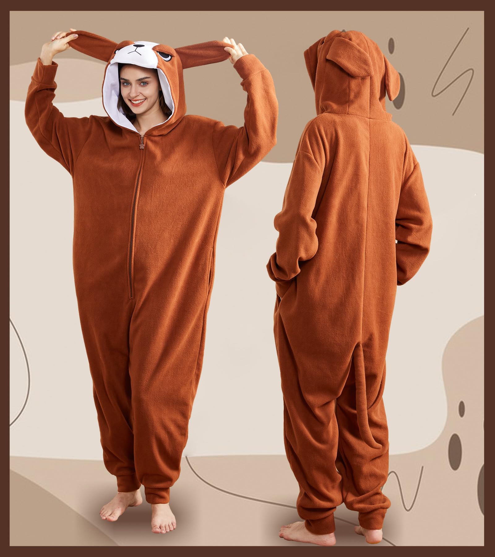 Mameluco unisex para perro, para adultos, Halloween, animales, cosplay, pijama, disfraz de fiesta, ropa de dormir de una pieza