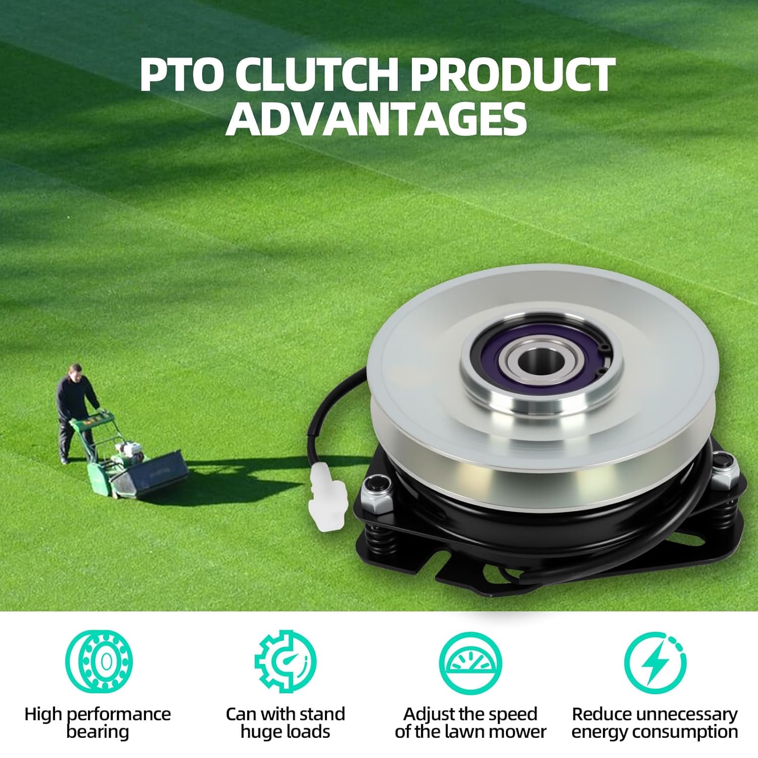 Electric PTO Clutch Compatible with Husqvarna GT2254 GTH 250 GTH2248 XPA Poulan pro PBGT26H54 PB23H48LGT Jonsered LGT54 Replacement Part Number 532179335 179335 532414737 5215-140