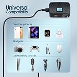 Voltage Converter Canada to Europe 220v to 110v Travel Converter Adapter | LCD Display; PD30W Quick Charge; 3 AC Outlets; 250W Max; EU/UK/AUS/Asia/Italy/S.Africa Universal Adapter Included